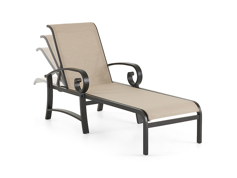 Solstice Alumínium terasszal Sling Chaise Lounge